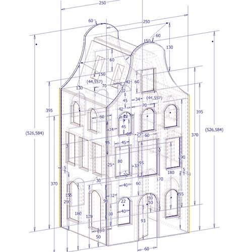 Amsterdam gingerbread canal house - Making of 2