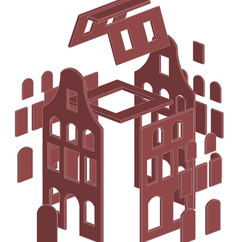 Amsterdam gingerbread canal house - Making of 3