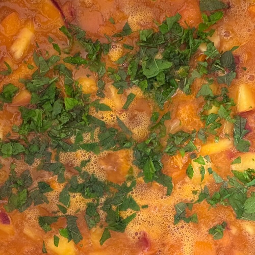 Jam with strawberry mint - Making of 3